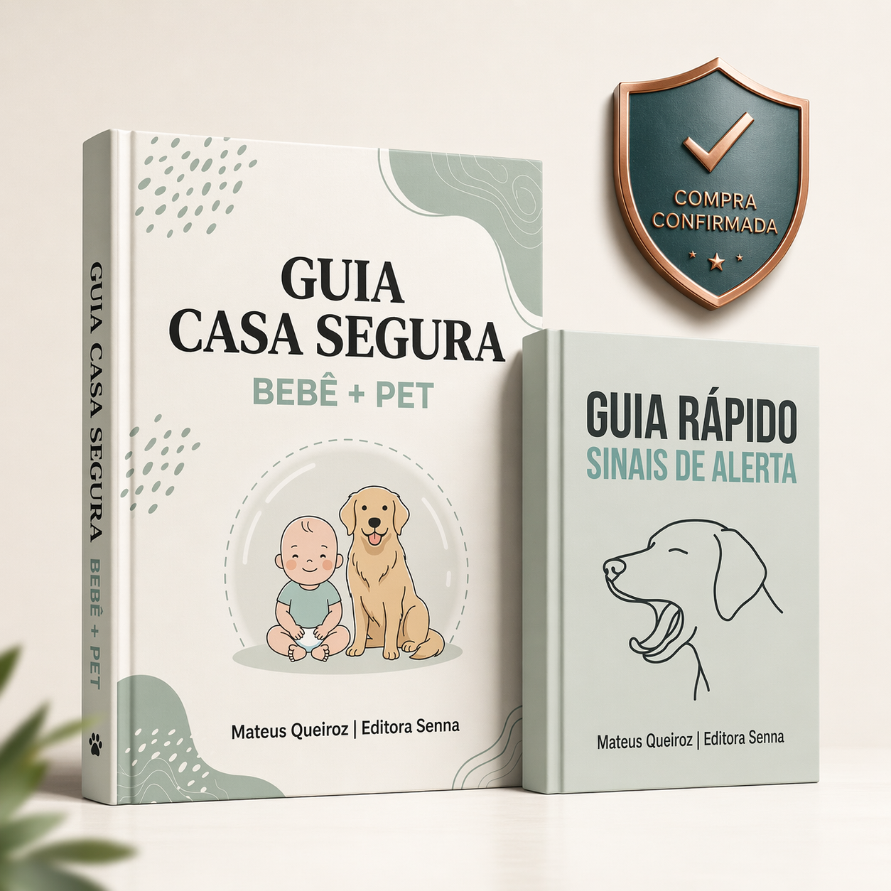 Família, cão e bebê em harmonia