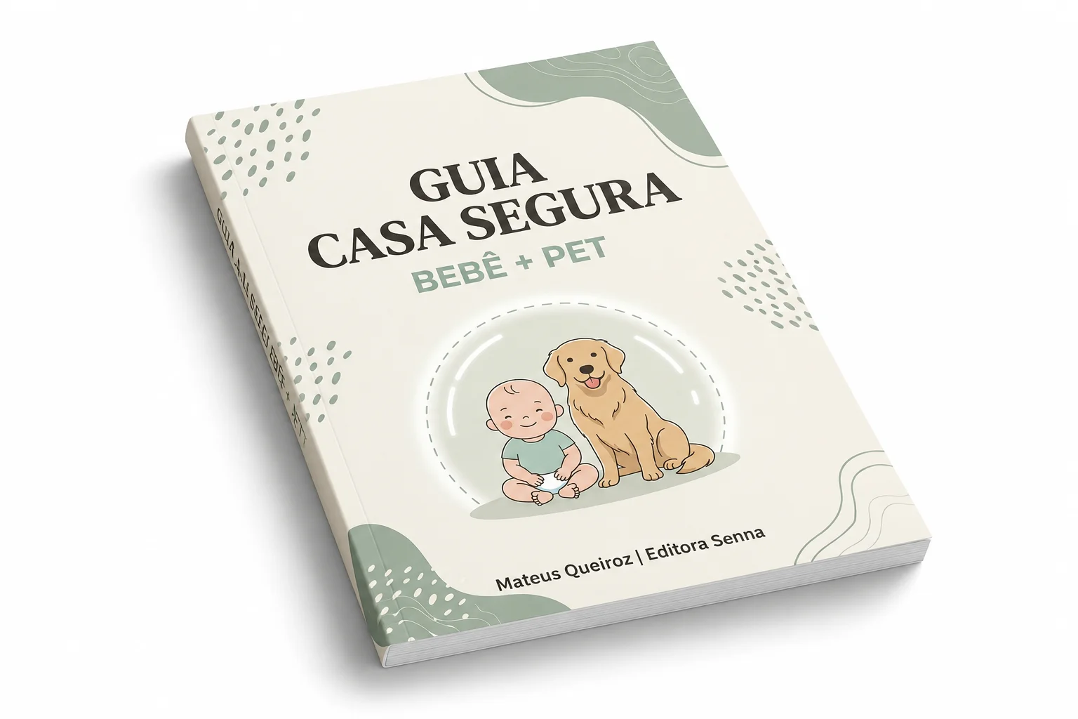 Mockup 3D — Guia Casa Segura Bebê + Pet